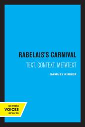 Icon image Rabelais's Carnival: Text, Context, Metatext