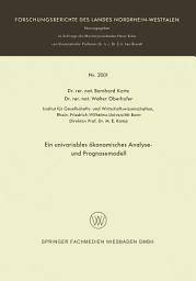 Icon image Ein univariables ökonomisches Analyse- und Prognosemodell