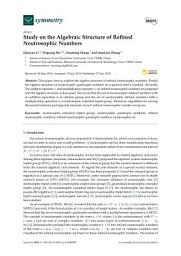 Icon image Study on the Algebraic Structure of Refined Neutrosophic Numbers