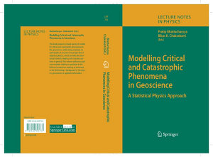Icon image Modelling Critical and Catastrophic Phenomena in Geoscience: A Statistical Physics Approach