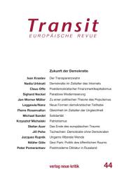Icon image Transit 44. Europäische Revue: Zukunft der Demkoratie
