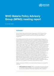 Icon image WHO Malaria Policy Advisory Group (MPAG) meeting report, 18–20 April 2023
