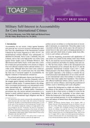 Icon image Military Self-Interest in Accountability for Core International Crimes