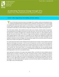 Icon image Accelerating technical change through ICTs: Evidence from a video-mediated extension experiment in Ethiopia