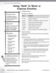 Icon image Vocabulary Ladder for Using Said to Show or Express Emotion