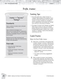 Icon image Content-Area Vocabulary Level 4--Prefix trans-
