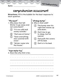 Icon image Owl at Home Comprehension Assessment