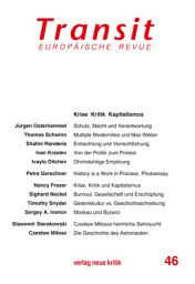 Icon image Transit 46. Europäische Revue: Krise Kritik Kapitalismus