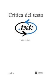 Icon image Critica del testo (2019) Vol. 22/2