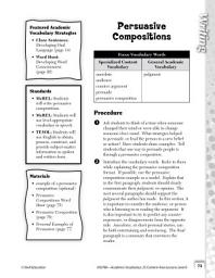 Icon image Academic Vocabulary Level 6--Persuasive Compositions