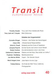 Icon image Transit 40. Europäische Revue: Zeitalter der Ungewissheit