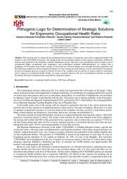 Icon image Plithogenic Logic for Determination of Strategic Solutions for Ergonomic Occupational Health Risks