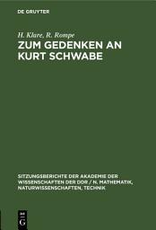 Icon image Zum Gedenken an Kurt Schwabe