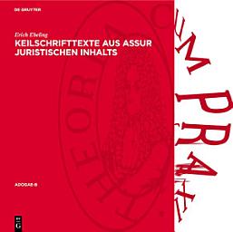 Icon image Keilschrifttexte aus Assur Juristischen Inhalts