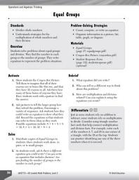 Icon image Operations and Algebraic Thinking Leveled Problems: Division and Equal Groups: Division and Equal Groups