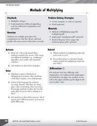 Icon image The Number System Leveled Problems: Methods of Multiplying: Methods of Multiplying