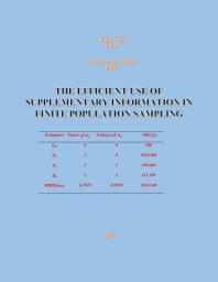 Icon image The Efficient Use of Supplementary Information in Finite Population Sampling