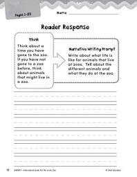Icon image Put Me in the Zoo Reader Response Writing Prompts