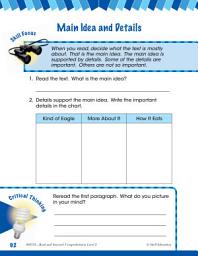 Icon image Read & Succeed Comprehension Level 2: Main Idea & Details Passage and Questions