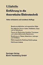 Icon image Einführung in die theoretische Elektrotechnik: Ausgabe 8