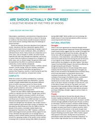 Icon image Are shocks actually on the rise?: A selective review of five types of shocks