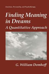 Icon image Finding Meaning in Dreams: A Quantitative Approach