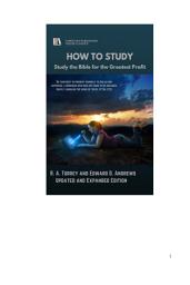 Icon image HOW TO STUDY: Study the Bible for the Greatest Profit [Second Edition]