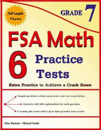 Icon image 6 FSA Math Practice Tests Grade 7: Extra Practice to Achieve a Crack Score Paperback