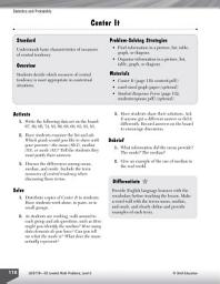 Icon image Statistics and Probability Leveled Problems: Mean, Median, or Mode: Mean, Median, or Mode