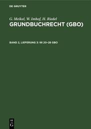 Icon image §§ 20–28 GBO: Ausgabe 6
