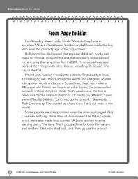 Icon image Test Prep Level 4: From Page to Film Comprehension and Critical Thinking
