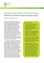 Icon image Agri-food trade trends in Papua New Guinea: Reflections on COVID-19 policies and dietary change