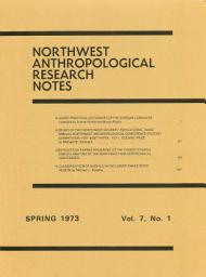 Icon image Northwest Anthropological Research Notes: Volume 7 Number 1