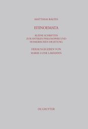Icon image Epinoemata: Kleine Schriften zur antiken Philosophie und homerischen Dichtung
