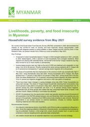 Icon image Livelihoods, poverty, and food insecurity in Myanmar: Household survey evidence from May 2021