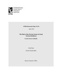 Icon image The role of the private sector in food system resilience: Lessons from Cambodia