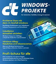 Icon image c't Windows-Projekte: Für Sicherheit, Notfälle, Umzug & Lizenzen