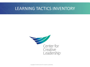 Icon image Learning Tactics Inventory