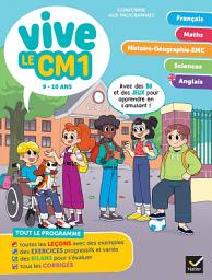 Icon image Vive le CM1 - 9 / 10 ans: Cahier de révision et d'entraînement toutes matières