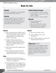 Icon image Operations and Algebraic Thinking Leveled Problems: Which Books Were Bought?