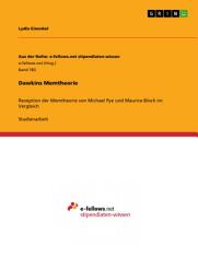 Icon image Dawkins Memtheorie: Rezeption der Memtheorie von Michael Pye und Maurice Bloch im Vergleich