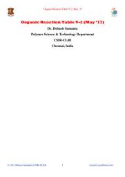 Icon image Tabulated organic reactions and references