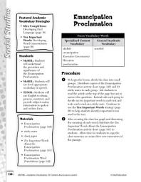 Icon image Academic Vocabulary Level 6--Emancipation Proclamation