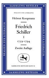 Icon image Friedrich Schiller, Band 1: Sammlung Metzler, 50, Ausgabe 2
