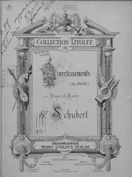 Icon image Divertissements (Op. 54 & 63) pour piano a 4 ms. de S. Schubert