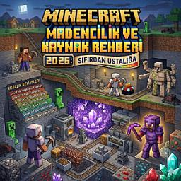 Icon image Minecraft Madencilik ve Kaynak Rehberi 2026: "Minecaft'da Sıfırdan Ustalığa" Serisi