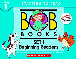 Icon image Bob Books - Set 1: Beginning Readers Collection of 12 Stories | Decodable Phonics Stories, Ages 4 and up, Kindergarten (Stage 1: Starting to Read)