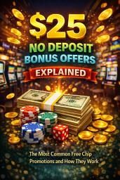 Icon image $25 No Deposit Bonus Offers Explained: The Most Common Free Chip Promotions and How They Work