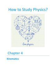 Icon image How to Study Physics?: Chapter 4 - Kinematics