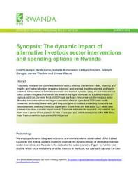 Icon image Synopsis: The dynamic impact of alternative livestock sector interventions and spending options in Rwanda